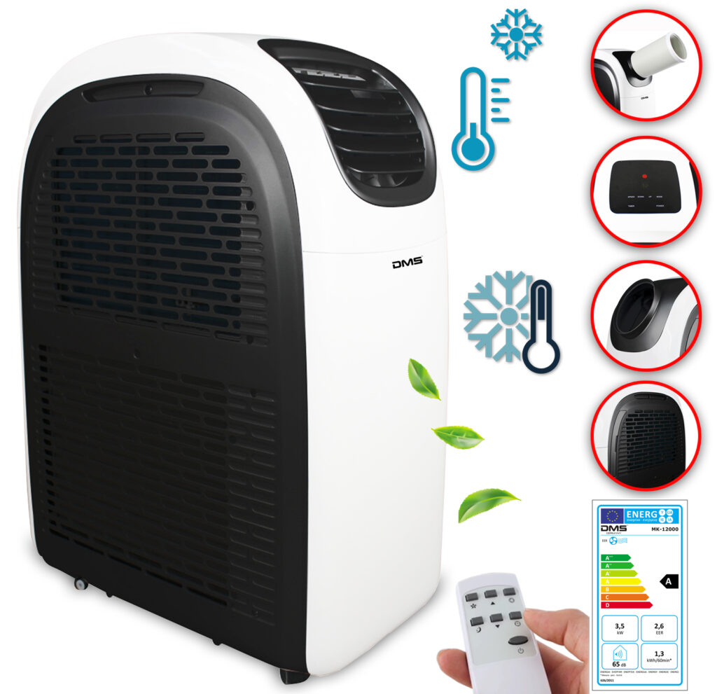 46668 - 4in1 mobile air conditioner 12000 BTU (cooling, ventilation, dehumidification and a sleep mode) Europe